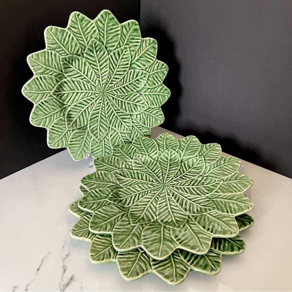 SET of 3 Lemon Leaf 13" Chargers - Bordallo Pinheiro